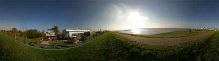 Panorama Deich Haus Bremerhaven