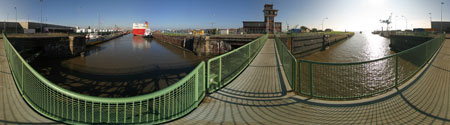 Panorama Kaiserschleuse Hafenbüro Bremerhaven